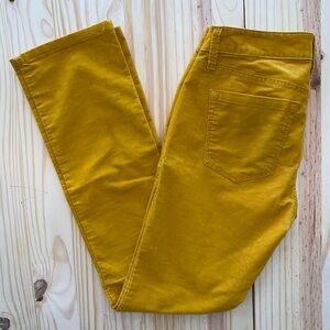 Loft mustard yellow corduroy modern straigtt he pants